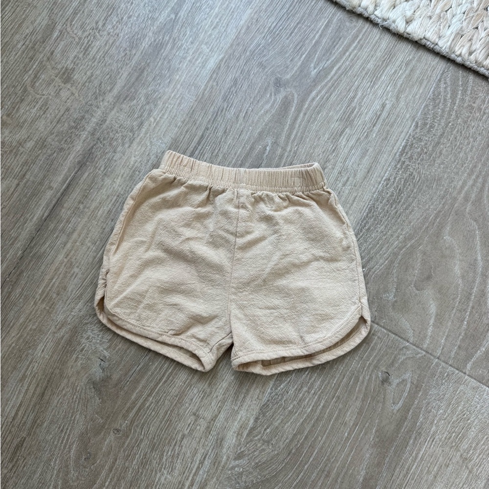 Beige Casual Shorts